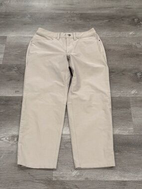 Lululemon City Sleek Utilitech Extra-Wide-Leg Pant Bone High Rise Womens 30
